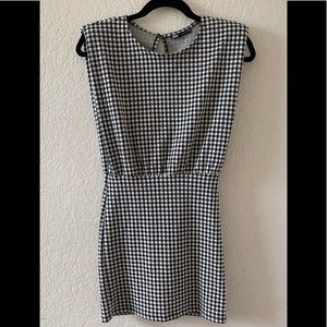 Zara Black and White Gingham Dress